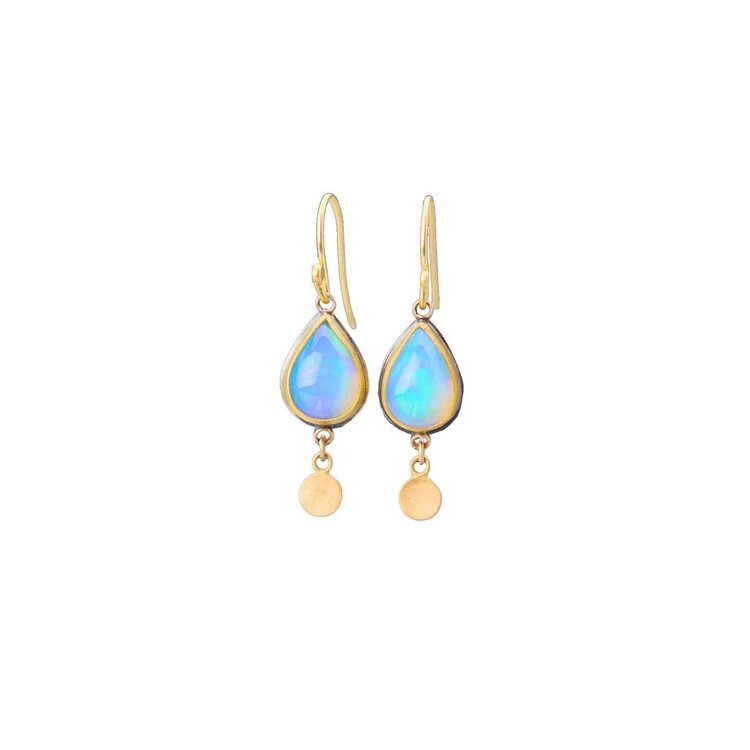 Ananda Khalsa Ethiopian Opal Teardrop Earrings