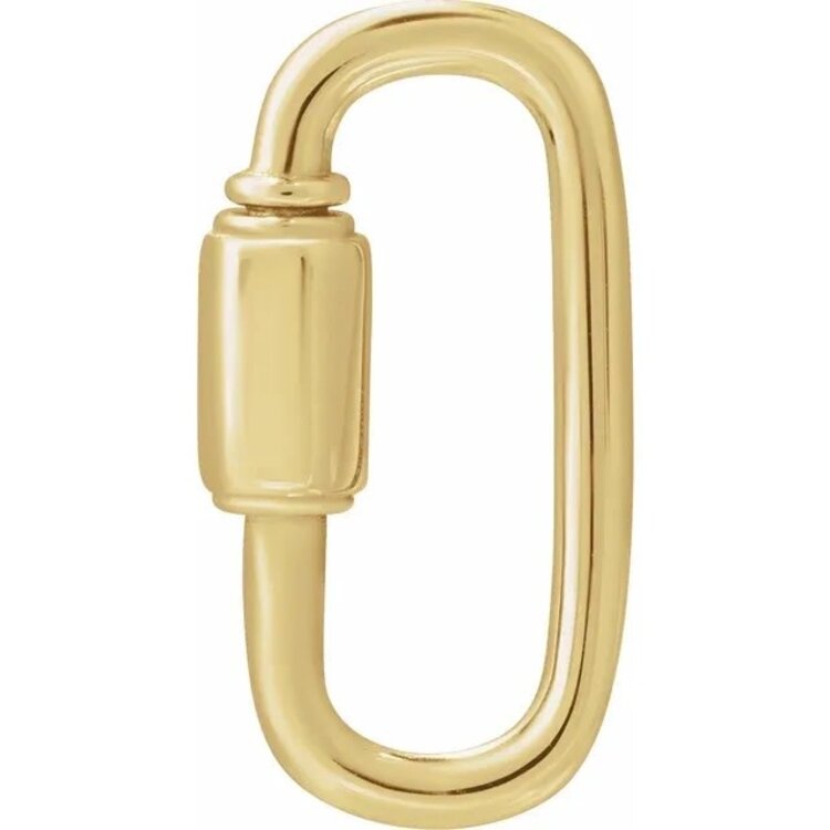 Elements by E79 14k Gold Carabiner Locking Clasp Charm Holders Small