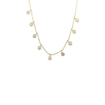 Mazza Jewelry Cleopatra Necklace with 1ct Dangling Diamonds