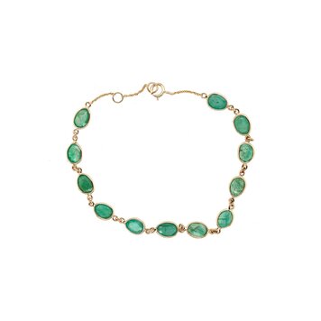 Mazza Jewelry Emerald Slice Bracelet 8ct