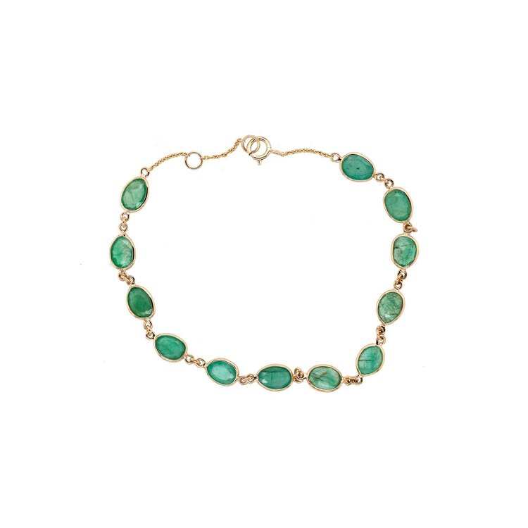 Mazza Jewelry Emerald Slice Bracelet 8ct
