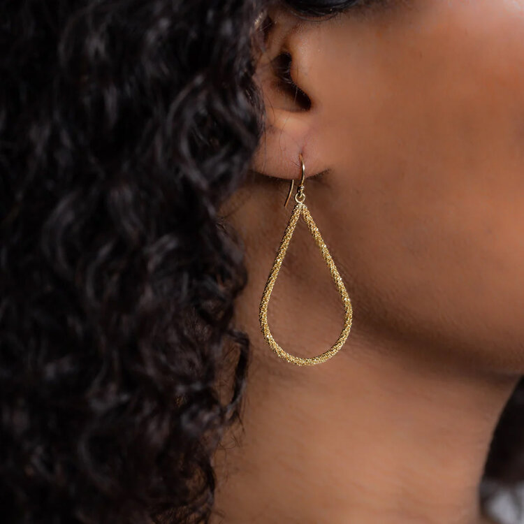 Amali Stardust Elongated Tear Earring