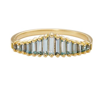 Artemer Teal Sapphire Tiara Ring