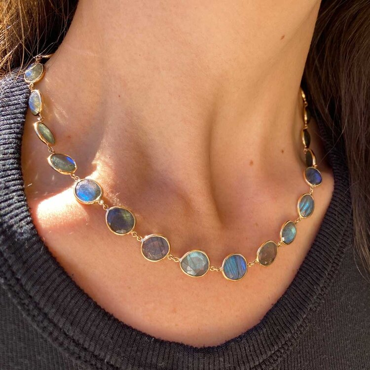 Mazza Jewelry Labradorite Slice Necklace