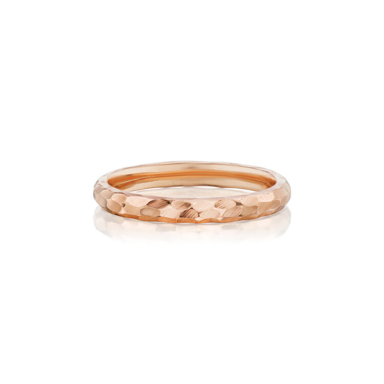 Dana Bronfman Rose Gold Classic Hammered Band