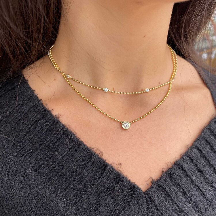 Gemma Couture Multi Diamond Pendant Necklace