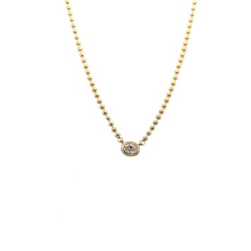 Gemma Couture Double Bezel Oval Pendant Necklace