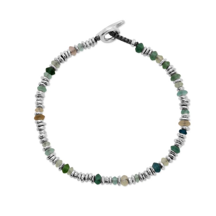 Maor Pilla Green Roman Glass Bracelet