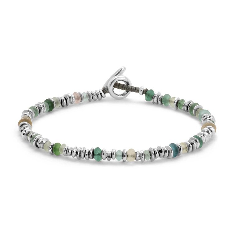 Maor Pilla Green Roman Glass Bracelet