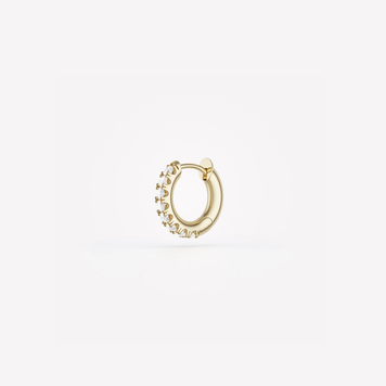 Spinelli Kilcollin Mini Micro Pavé Yellow Gold Single Hoop