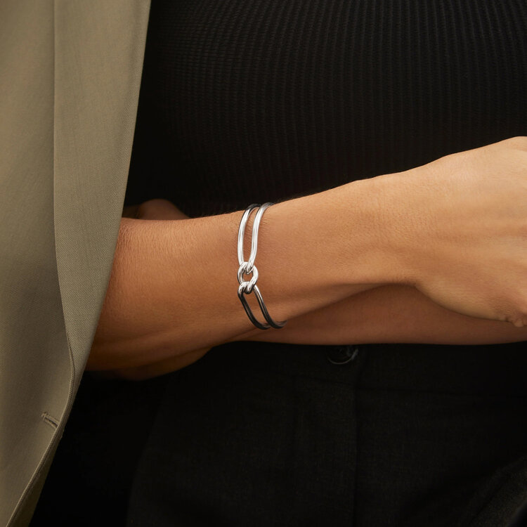 Maor Unity Curb 3mm Silver Bangle