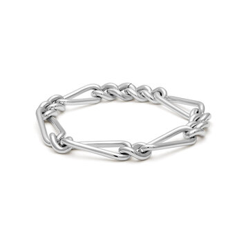 Maor Unity Curb Link Silver Bracelet
