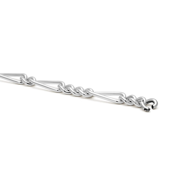 Maor Unity Curb Link Silver Bracelet