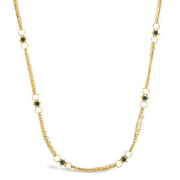Amali Blue Diamond Whisper Chain Necklace
