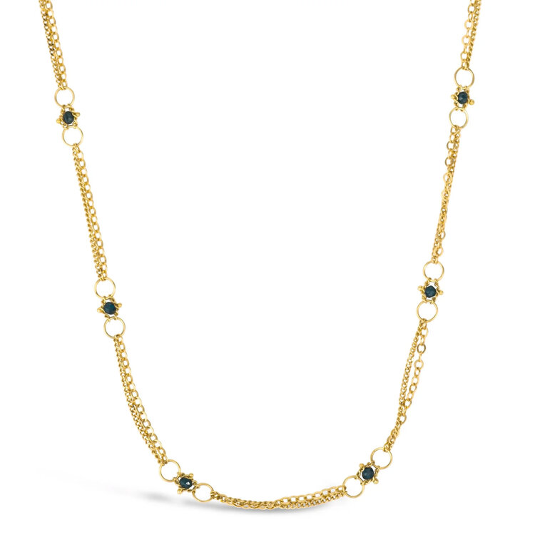 Amali Blue Diamond Whisper Chain Necklace