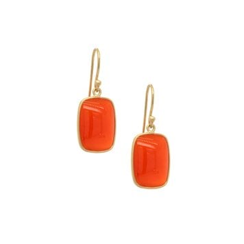 Kothari 18k Carnelian Cushion Earrings