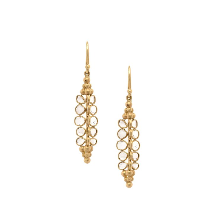 Kothari 18k Polki Diamond Maize Earrings