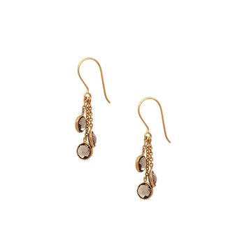 Kothari 18k Smoky Quartz Cluster Earrings