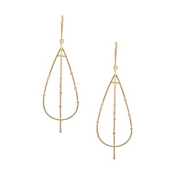 Kothari 18k Large Double Teardrop Diamond Frame Earrings