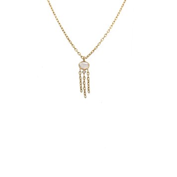 Kothari 18k Polki Small Tassel Necklace
