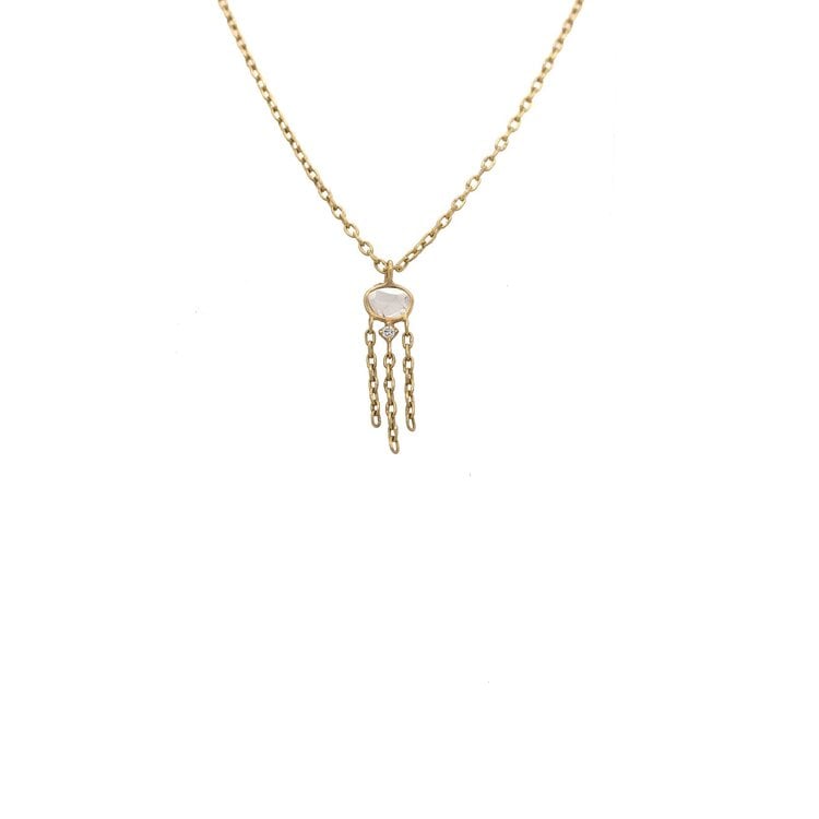 Kothari 18k Polki Small Tassel Necklace