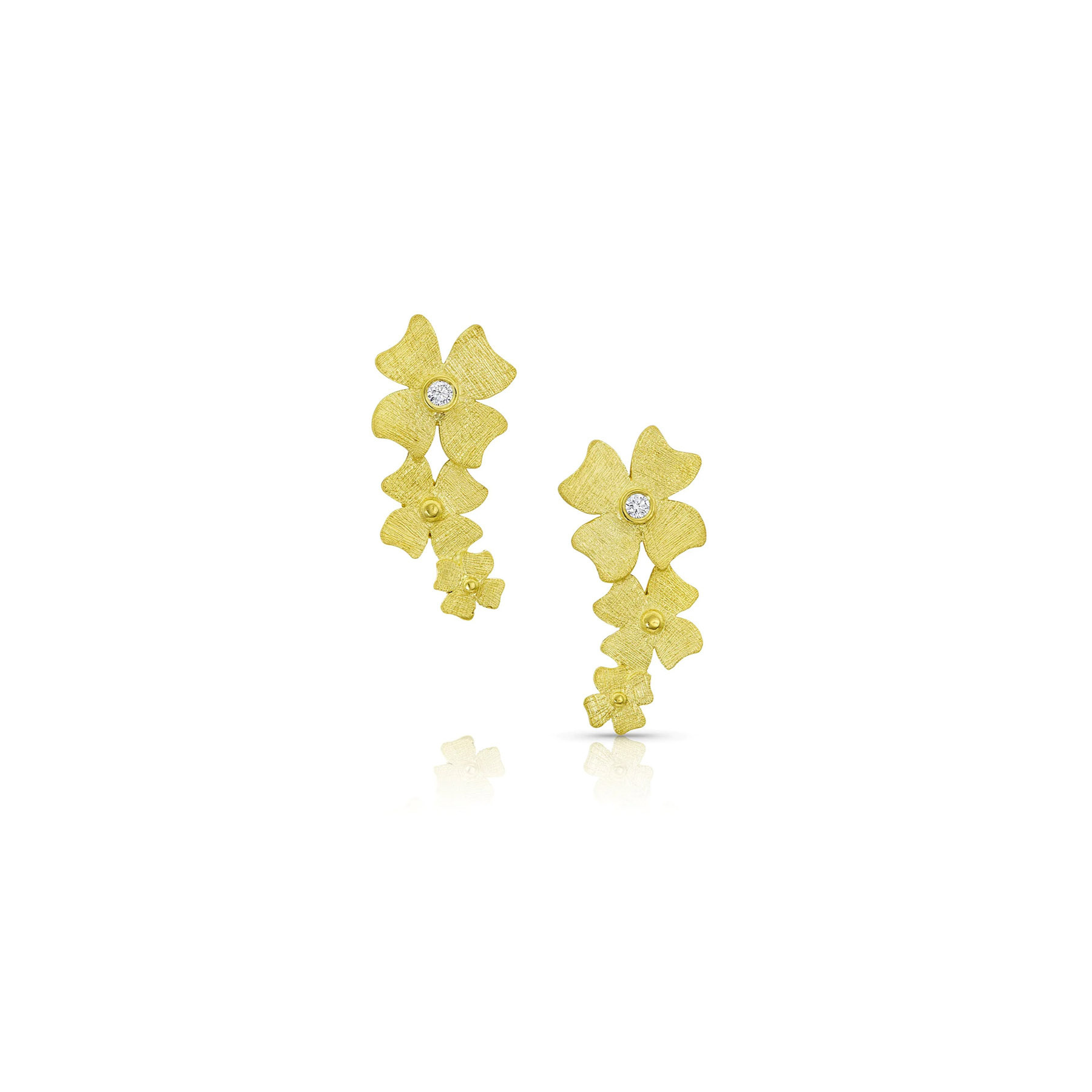 Stud Flower Climbing Earrings