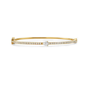 Gemma Couture Pear and Round Diamond Bangle