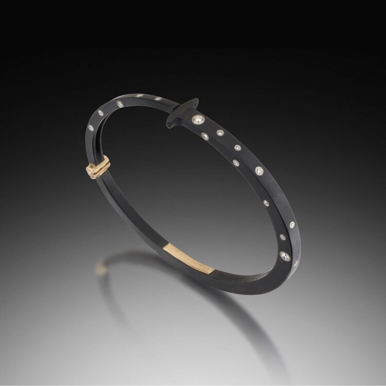 Pat Flynn 1/3 ct Top Half Diamond Sprinkle Nail Bracelet