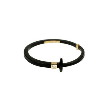 Pat Flynn Princess Diamond with Yellow Gold Nail Bracelet