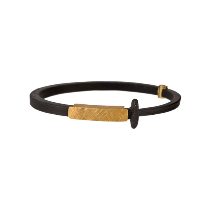 Pat Flynn Men's 22K Yellow Gold Collar Nail Bracelet