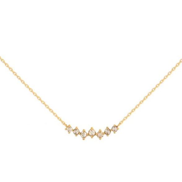 Twisted Rosecut Graduating Diamond Necklace