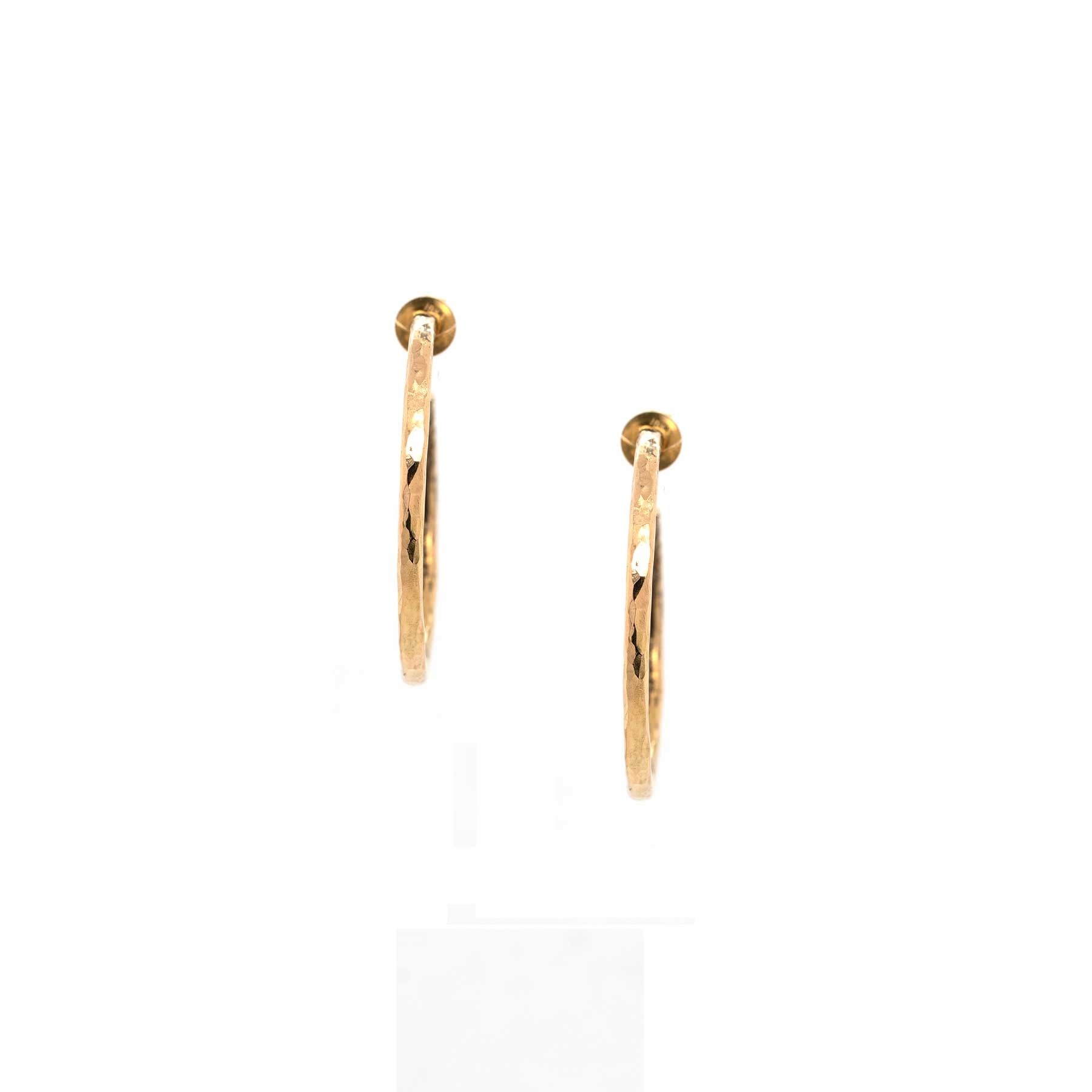 Classic Hammered Hoops Sz 2 / 0.75"