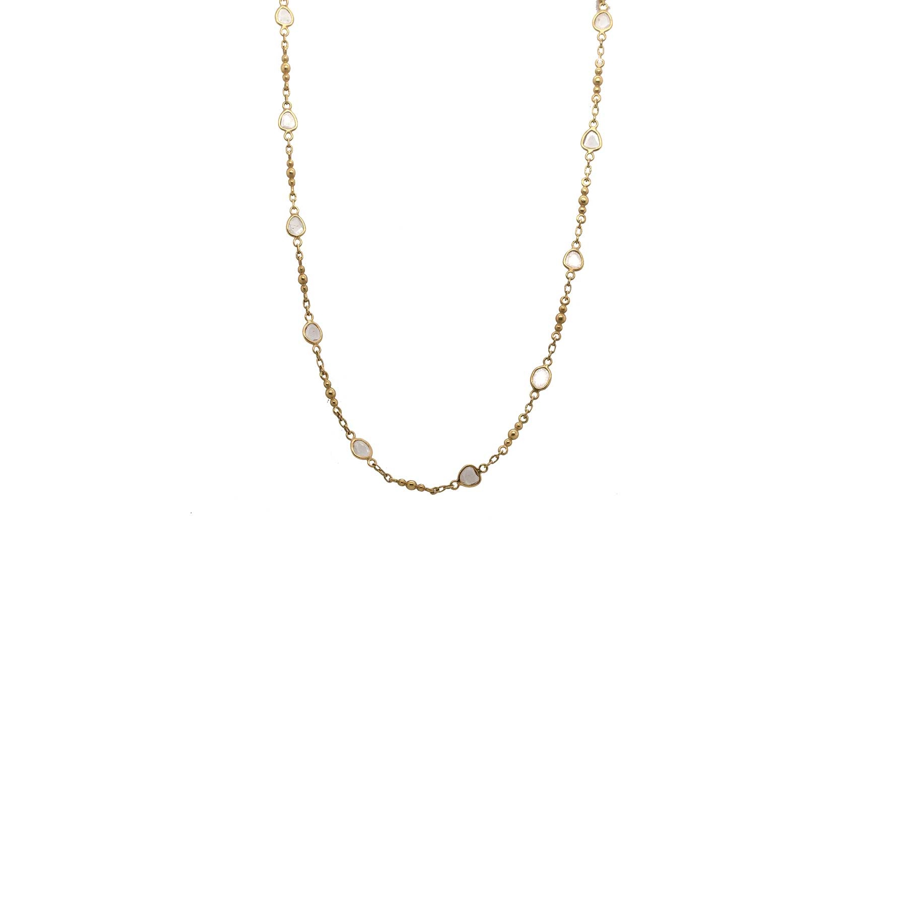 18k Polki 3-dot Spacer Necklace