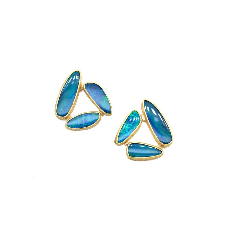 Petra Class Three Opal Stud Earrings