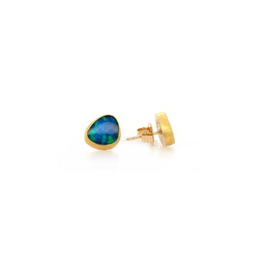 Petra Class Australian Opal Stud Earrings
