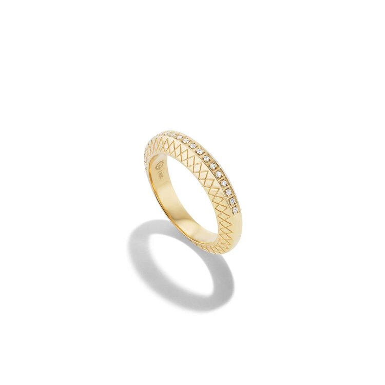Orly Marcel Temple Tile Ring with Diamonds