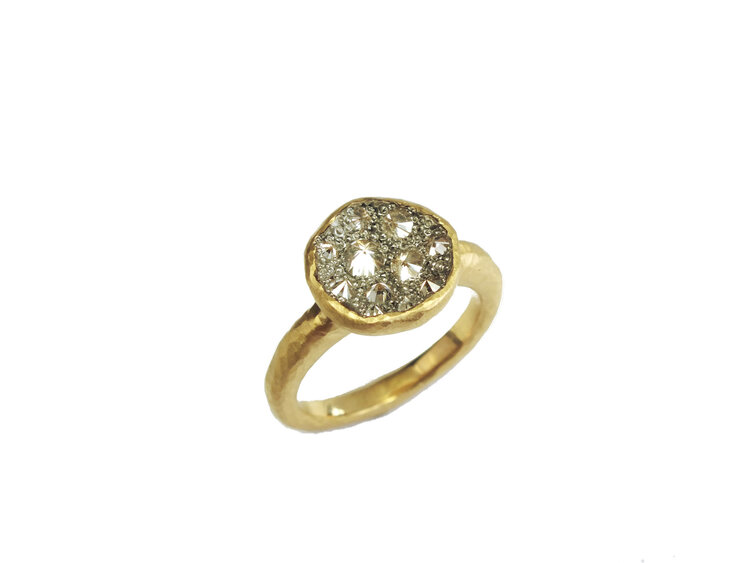 TAP Crater Set Gold and Diamond Ring