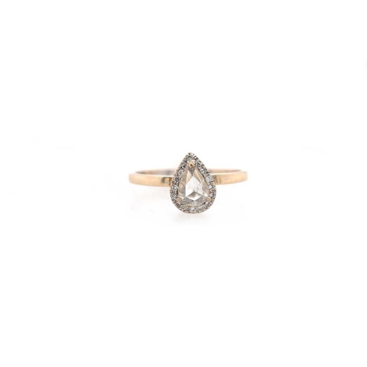 Vintage and Estate Pear Shaped Pave Ring