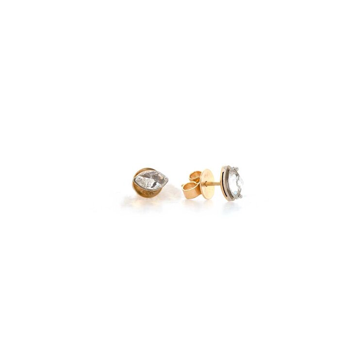 TAP Reverse Set Marquise Diamond Stud