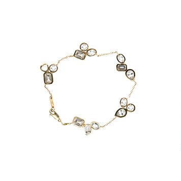 Leslie Paige White Topaz Riviera Cluster Bracelet