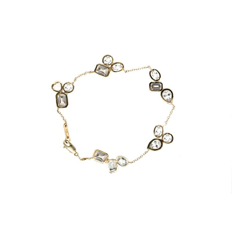 Leslie Paige White Topaz Riviera Cluster Bracelet