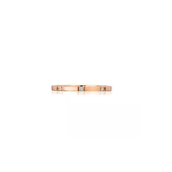 925SUNEERA Ada Rose Gold and Diamond Eternity Band Ring