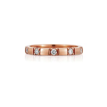 925SUNEERA Adalade Rose Gold and Diamond Eternity Band Ring