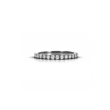 925SUNEERA Gitana Black Rhodium Silver and Diamond Half Eternity Band Ring