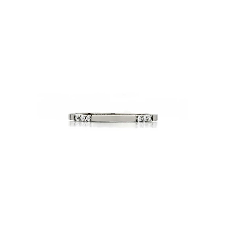 925SUNEERA Cari Sterling Silver Vintage Finish Band w 4 Stations of 3 Diamonds