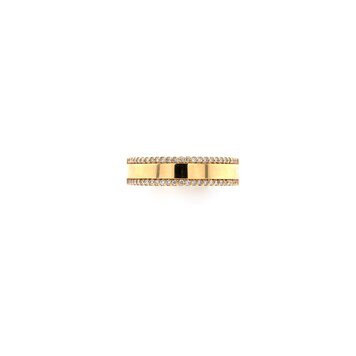 Elements by E79 Dainty Half Diamond Stripe Band