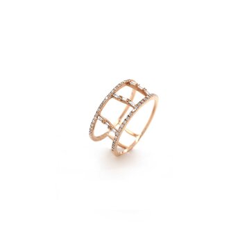Elements by E79 Dainty Diamond Bar Ring