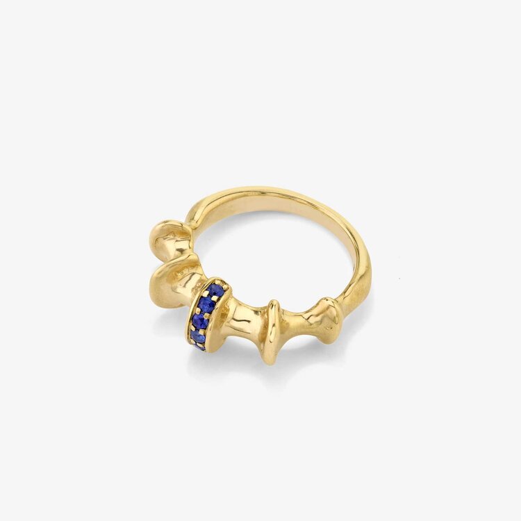 VRAM Chrona I Ring with Blue Sapphires