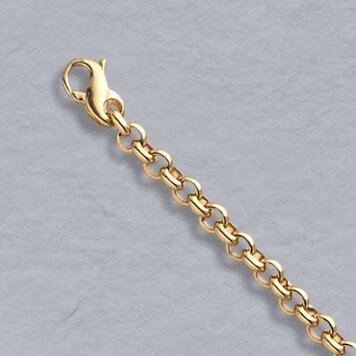 E79 Private Label-Chains 18K Yellow Gold Heavy Rolo Chain - 4.0mm, 20"