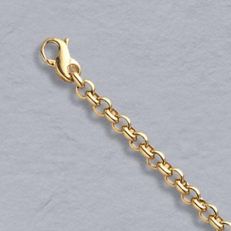 E79 Private Label-Chains 18K Yellow Gold Heavy Rolo Chain - 4.0mm, 20"